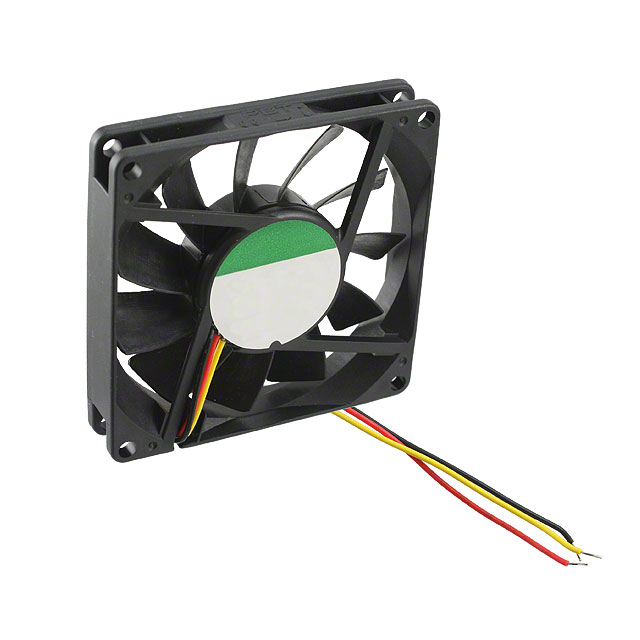 Fan Tubeaxial 12VDC Square - 80mm L x 80mm H Ball 40.0 CFM (1.12m3/min) 3 Wire Leads